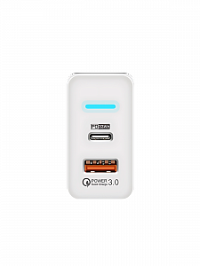 Зарядное устройство для телефона на 2 гнезда, Быстрая зарядка 35W адаптер QC 3.0/PD Орбита OT-APU61